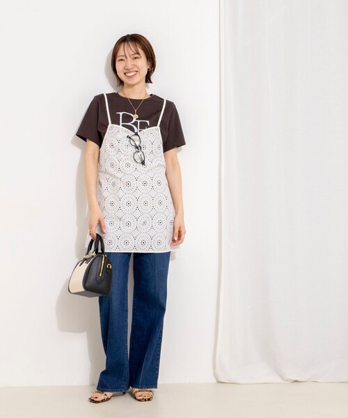 NOLLEY’S（ノーリーズ）の「ウォッシャブルレースキャミチュニック（シャツ/ブラウス・レディース・グリーン/ホワイト・38）」の9枚目の写真
