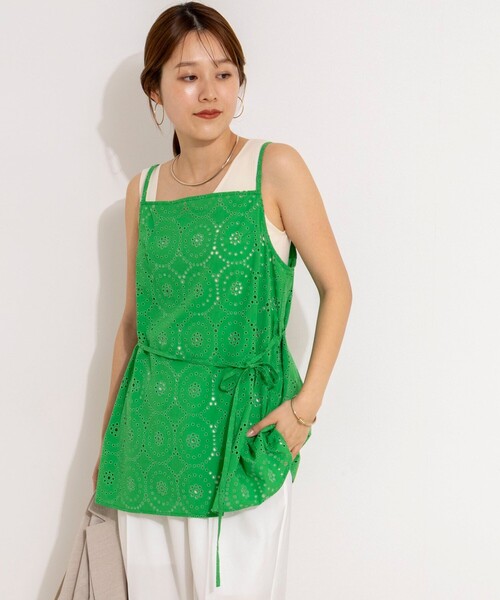 NOLLEY’S（ノーリーズ）の「ウォッシャブルレースキャミチュニック（シャツ/ブラウス・レディース・グリーン/ホワイト・38）」の19枚目の写真