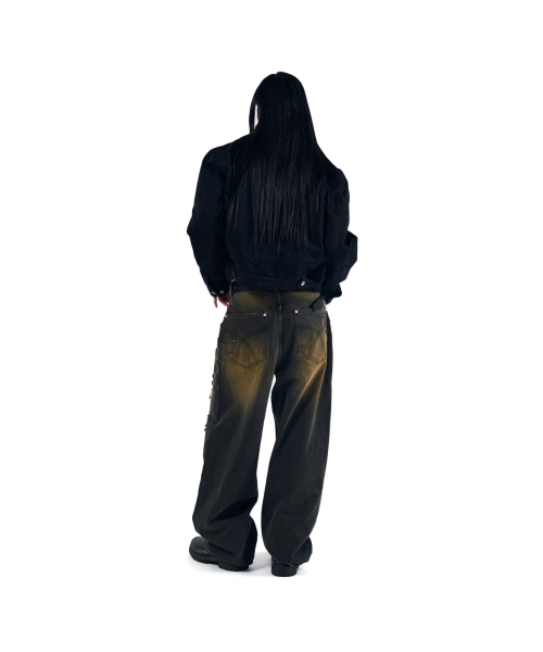 AAKAM(アーカム)の「Destroyed Double Knee Denim Pants (Brown)(デニムパンツ・レディース・その他・1/2)」の9枚目の写真