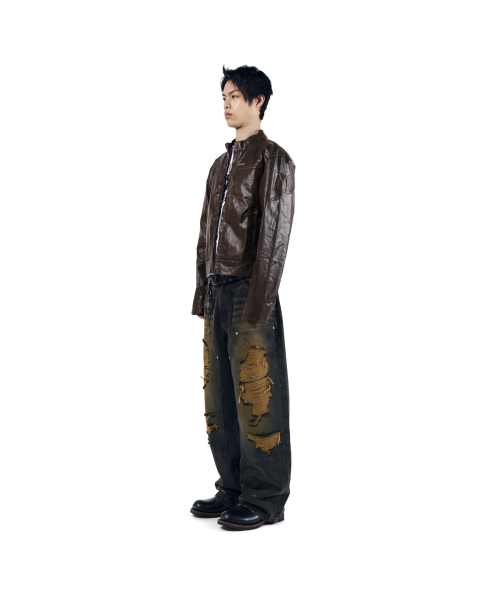 AAKAM(アーカム)の「Destroyed Double Knee Denim Pants (Brown)(デニムパンツ・レディース・その他・1/2)」の12枚目の写真