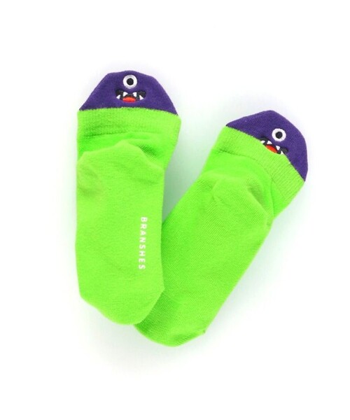 BRANSHES（ブランシェス）の「モンスターアンクルソックス（ソックス/靴下・キッズ・グリーン/ブルー・16-18㎝/19-21㎝/13-15㎝）」の2枚目の写真