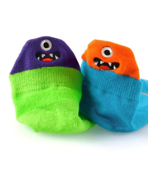BRANSHES（ブランシェス）の「モンスターアンクルソックス（ソックス/靴下・キッズ・グリーン/ブルー・16-18㎝/19-21㎝/13-15㎝）」の6枚目の写真