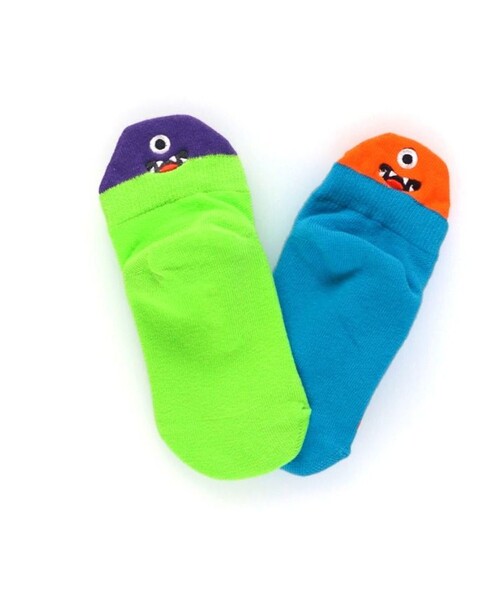 BRANSHES（ブランシェス）の「モンスターアンクルソックス（ソックス/靴下・キッズ・グリーン/ブルー・16-18㎝/19-21㎝/13-15㎝）」の7枚目の写真