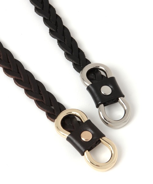 GLOBAL WORK（グローバルワーク）の「ピンレスリアルレザー編み細ベルト/659160（ベルト・レディース・ダークブラウン/ブラック/ブラック系その他・FREE）」の6枚目の写真