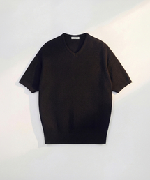 FLAWSROOM（フローズルーム）の「Light V Neck Cotton Knit BLACK（ニット/セーター）」
