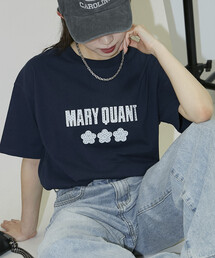 レディースのTシャツ/カットソー（ブルー・ネイビー/青色系・花柄