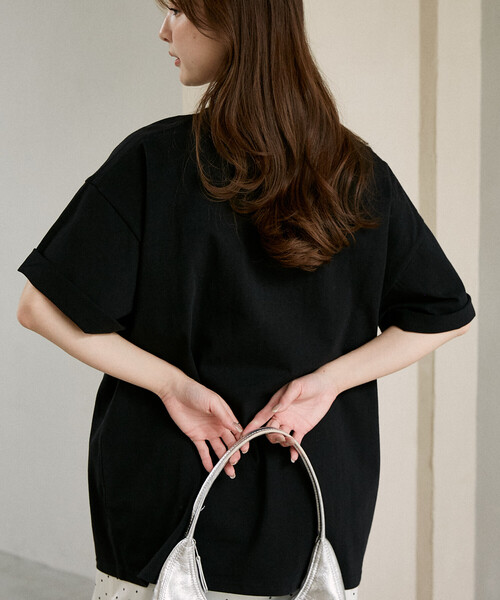MARY QUANT(マリークワント)の「【待望の再入荷!】MARY QUANT × PUBLUX/マリークワント ドット柄 刺繍 ロゴ Tシャツ 限定展開(Tシャツ/カットソー・レディース・ネイビー/ブラック/チャコールグレー/ダークグレー・MEDIUM/SMALL)」の18枚目の写真