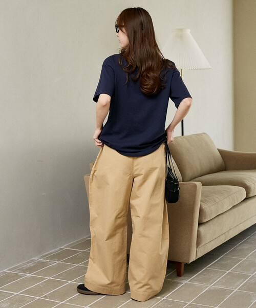 MARY QUANT(マリークワント)の「【待望の再入荷!】MARY QUANT × PUBLUX/マリークワント ドット柄 刺繍 ロゴ Tシャツ 限定展開(Tシャツ/カットソー・レディース・ネイビー/ブラック/チャコールグレー/ダークグレー・MEDIUM/SMALL)」の16枚目の写真