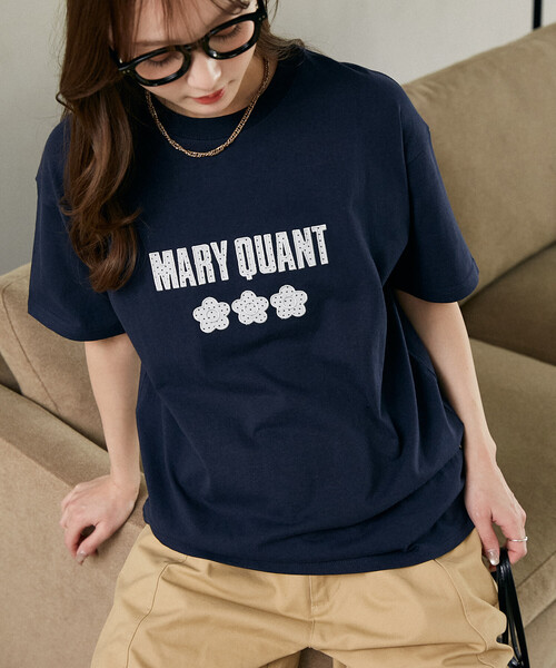 MARY QUANT(マリークワント)の「【待望の再入荷!】MARY QUANT × PUBLUX/マリークワント ドット柄 刺繍 ロゴ Tシャツ 限定展開(Tシャツ/カットソー・レディース・ネイビー/ブラック/チャコールグレー/ダークグレー・MEDIUM/SMALL)」の17枚目の写真