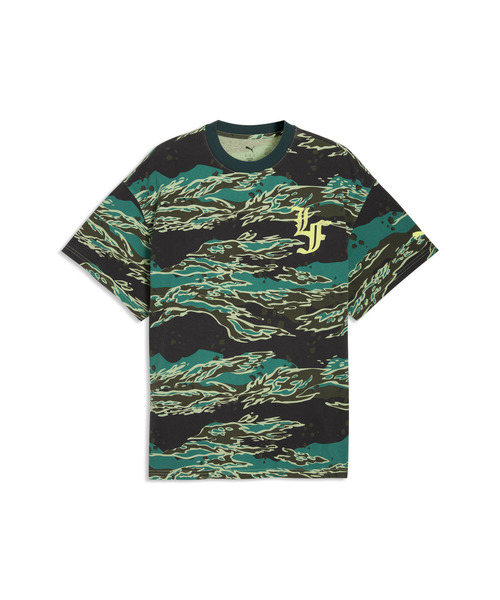 PUMA(プーマ)の「PUMA プーマ ユニセックス バスケットボール LA FRANCE サプライ AOP 半袖 Tシャ(Tシャツ/カットソー・メンズ・グリーン系その他・LARGE/MEDIUM/X-SMALL/SMALL/X-LARGE)」の4枚目の写真