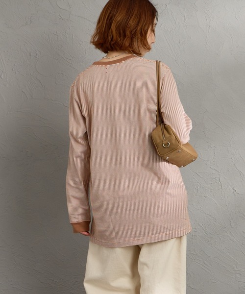 MEYAME メヤメ　コットンニットロングスリーブT MEYAME】ダブルロングスリーブTシャツ DOUBLE LONG SLEEVE TEE メヤメ