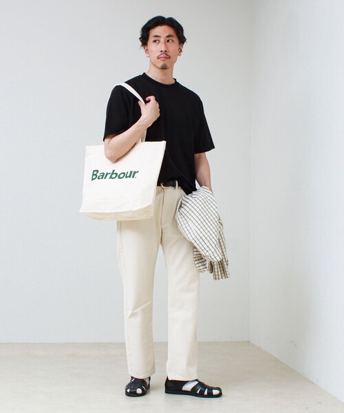Barbour(バブアー)の「【BARBOUR/バブアー】LOGO TOTE BAG ロゴトートバッグ(トートバッグ・メンズ・アイボリー・FREE)」の2枚目の写真