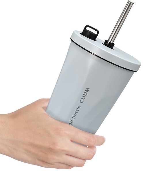 CALIFORNIA OUTFITTERS（カリフォルニア アウトフィッターズ）の「G4A1 ストロー付き 真空断熱 タンブラー 550ml 蓋付き 保温 保冷 水筒（グラス/マグカップ/タンブラー・レディース・グレー/アイボリー/ブルー・ONESIZE）」の4枚目の写真