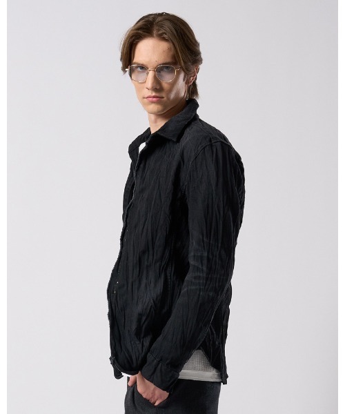 wjk(ダヴルジェイケイ)の「2-hook denim shirt(シャツ/ブラウス・メンズ・ブラック/インディゴブルー・SMALL/MEDIUM/LARGE/X-LARGE)」の10枚目の写真