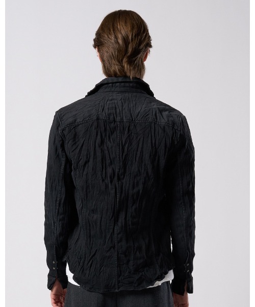 wjk(ダヴルジェイケイ)の「2-hook denim shirt(シャツ/ブラウス・メンズ・ブラック/インディゴブルー・SMALL/MEDIUM/LARGE/X-LARGE)」の11枚目の写真