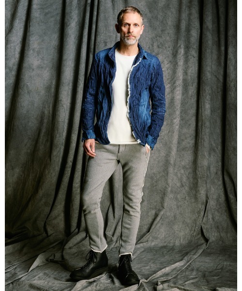 wjk(ダヴルジェイケイ)の「2-hook denim shirt(シャツ/ブラウス・メンズ・ブラック/インディゴブルー・SMALL/MEDIUM/LARGE/X-LARGE)」の12枚目の写真