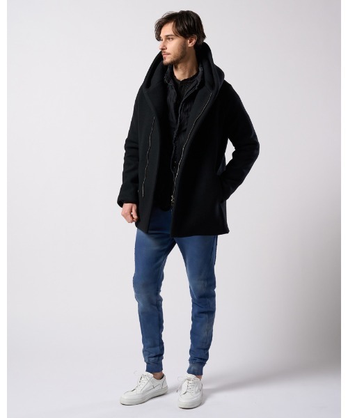 wjk(ダヴルジェイケイ)の「2-hook denim shirt(シャツ/ブラウス・メンズ・ブラック/インディゴブルー・SMALL/MEDIUM/LARGE/X-LARGE)」の22枚目の写真