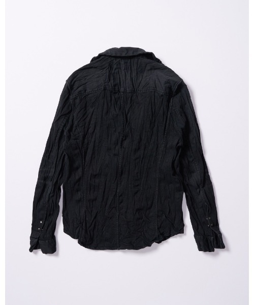 wjk(ダヴルジェイケイ)の「2-hook denim shirt(シャツ/ブラウス・メンズ・ブラック/インディゴブルー・SMALL/MEDIUM/LARGE/X-LARGE)」の8枚目の写真
