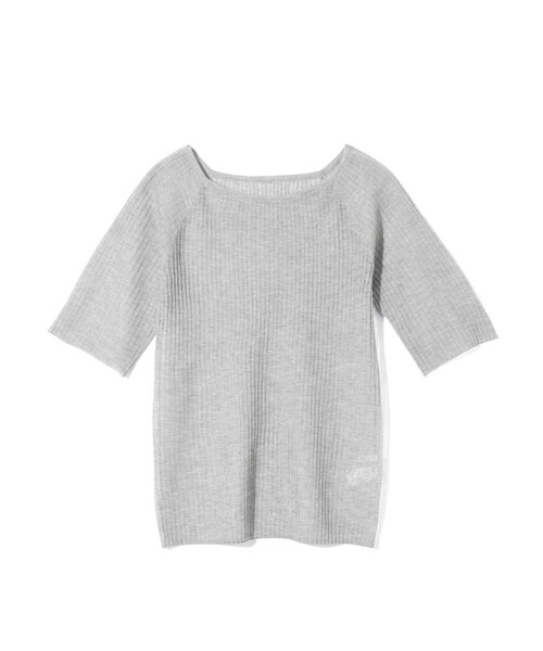 MIDIUMISOLID(ミディウミソリッド)の「MIDIUMISOLID for Ladies リブスクエアラウンドネックプルオーバー(ニット/セーター・レディース・ブラック/アイボリー/ライトグレー・FREE)」の18枚目の写真