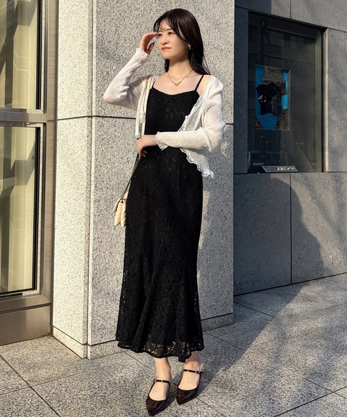 one after another NICE CLAUP(ワンアフターアナザーナイスクラップ)の「【megumi企画】マーメイドキャミワンピース(ワンピース・レディース・アイボリー/ブラック/ホワイト系その他・SMALL/MEDIUM)」の17枚目の写真
