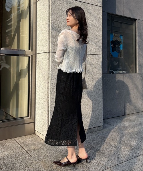 one after another NICE CLAUP(ワンアフターアナザーナイスクラップ)の「【megumi企画】マーメイドキャミワンピース(ワンピース・レディース・アイボリー/ブラック/ホワイト系その他・SMALL/MEDIUM)」の18枚目の写真