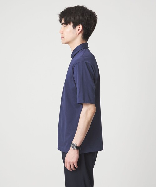 green label relaxing(グリーンレーベルリラクシング)の「【WEB限定】JUST fit デイリー ドライ ボタンダウン 半袖 ポロシャツ -吸水速乾・抗菌-(ポロシャツ・メンズ・ダークグレー/ホワイト/ブラック/モカ/ネイビー・M/XL/S/L)」の6枚目の写真