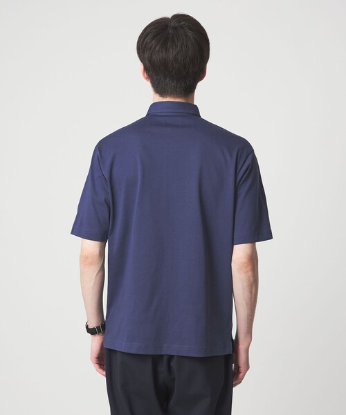 green label relaxing(グリーンレーベルリラクシング)の「【WEB限定】JUST fit デイリー ドライ ボタンダウン 半袖 ポロシャツ -吸水速乾・抗菌-(ポロシャツ・メンズ・ダークグレー/ホワイト/ブラック/モカ/ネイビー・M/XL/S/L)」の7枚目の写真