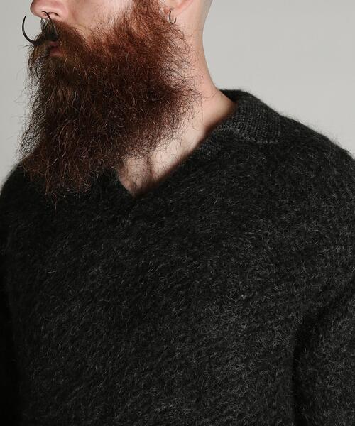 Schott（ショット）の「Schott/ショット/MOHAIR KNIT SKIPPER/モヘア ニット スキッパー（ニット/セーター・メンズ・ブラック/ブラウン・L/M/XL）」の5枚目の写真