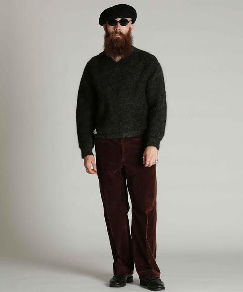 Schott（ショット）の「Schott/ショット/MOHAIR KNIT SKIPPER/モヘア ニット スキッパー（ニット/セーター・メンズ・ブラック/ブラウン・L/M/XL）」の8枚目の写真