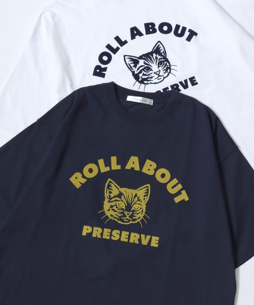 Lazar(ラザル)の「Lazar 別注 Animal Flocky Tee/オーバーサイズ アニマル柄 ネコ トラ イヌ カレッジ フロッキープリント 半袖Tシャツ/レディース メンズ(Tシャツ/カットソー・レディース・ネイビー/ホワイト系その他2/ブラック系その他2/ブラック/ブラック系その他/ブルー系その他2/ホワイト系その他/ホワイト/ブルー系その他・M/LL/L)」の7枚目の写真