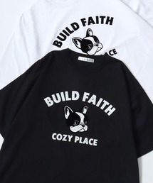 Lazar 別注 Animal Flocky Tee/オーバーサイズ アニマル柄 ネコ トラ イヌ カレッジ フロッキープリント 半袖Tシャツ/レディース メンズ