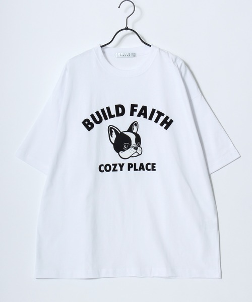Lazar(ラザル)の「Lazar 別注 Animal Flocky Tee/オーバーサイズ アニマル柄 ネコ トラ イヌ カレッジ フロッキープリント 半袖Tシャツ/レディース メンズ(Tシャツ/カットソー・レディース・ネイビー/ホワイト系その他2/ブラック系その他2/ブラック/ブラック系その他/ブルー系その他2/ホワイト系その他/ホワイト/ブルー系その他・M/LL/L)」の21枚目の写真