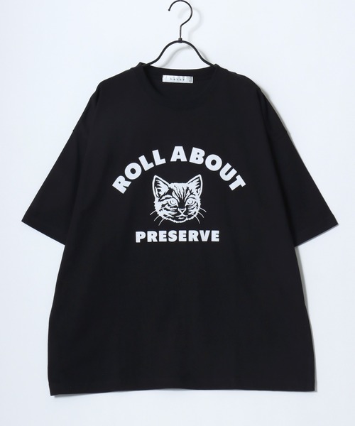 Lazar(ラザル)の「Lazar 別注 Animal Flocky Tee/オーバーサイズ アニマル柄 ネコ トラ イヌ カレッジ フロッキープリント 半袖Tシャツ/レディース メンズ(Tシャツ/カットソー・レディース・ネイビー/ホワイト系その他2/ブラック系その他2/ブラック/ブラック系その他/ブルー系その他2/ホワイト系その他/ホワイト/ブルー系その他・M/LL/L)」の22枚目の写真