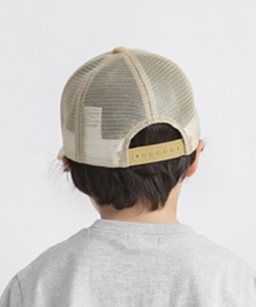 BRANSHES(ブランシェス)の「ロゴ刺しゅうメッシュキャップ(キャップ・キッズ・ブラック/ベージュ・M/L)」の9枚目の写真