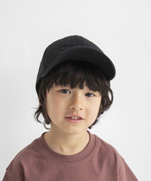 BRANSHES(ブランシェス)の「ロゴ刺しゅうメッシュキャップ(キャップ・キッズ・ブラック/ベージュ・M/L)」の4枚目の写真