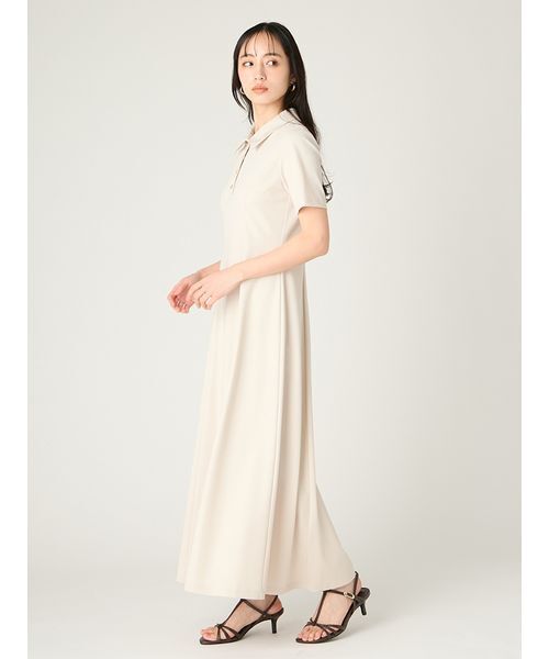 FRAY I.D(フレイアイディー)の「ポロ襟カットソーワンピース(ワンピース・レディース・ブラック/ベージュ/ネイビー・0/1)」の11枚目の写真