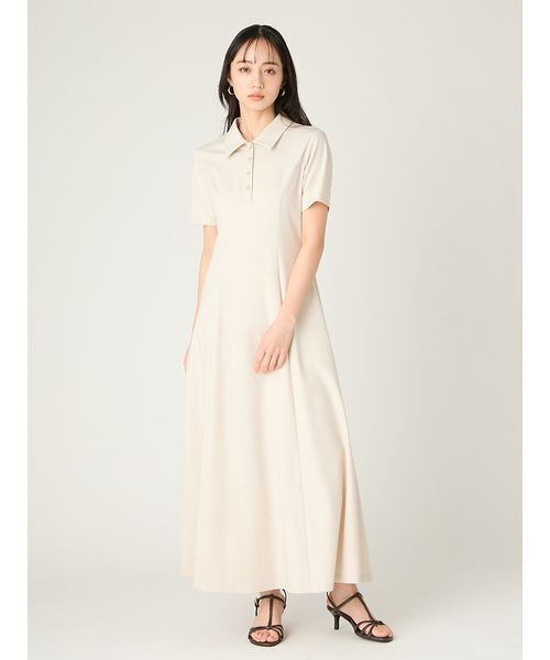 FRAY I.D(フレイアイディー)の「ポロ襟カットソーワンピース(ワンピース・レディース・ブラック/ベージュ/ネイビー・0/1)」の14枚目の写真