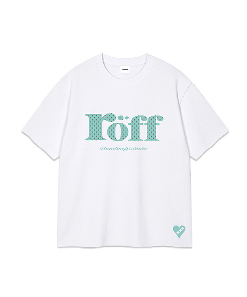 RANDOMOFF（ランダムオフ）の「ROEFF TYPE PLAY DOT OVER FIT T-SHIRT [MINT] (3color)（Tシャツ/カットソー・レディース・ホワイト/ブラック/ネイビー・X-LARGE/SMALL/MEDIUM/LARGE）」の2枚目の写真