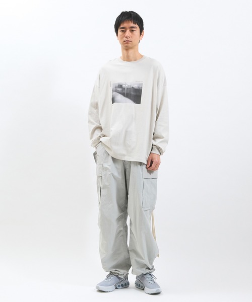 meanswhile（ミーンズワイル）の「Abstract Photograph L/S Tee（Tシャツ/カットソー・メンズ・ホワイト系1/ブラック系2/ホワイト系2/ブラック系1・2(M)/4(XL)/3(L)/1(S)）」の5枚目の写真