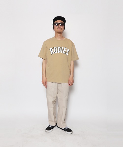 RUDIE'S（ルーディーズ）の「FADE BRINK PHAT TEE（Tシャツ/カットソー・メンズ・ベージュ/ブルー/グリーン/ブラック/グレー/イエロー/レッド/パープル/ネイビー・M/L/XL/XXL）」の3枚目の写真