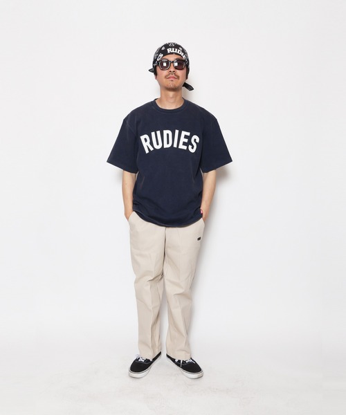 RUDIE'S（ルーディーズ）の「FADE BRINK PHAT TEE（Tシャツ/カットソー・メンズ・ベージュ/ブルー/グリーン/ブラック/グレー/イエロー/レッド/パープル/ネイビー・M/L/XL/XXL）」の5枚目の写真