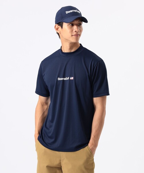 BEAMS GOLF(ビームスゴルフ)の「ORANGE LABEL / フロントロゴ モックネックシャツ(吸水速乾・UVカット)(Tシャツ/カットソー・メンズ・オリーブ/ホワイト/ネイビー・SMALL/X-LARGE/MEDIUM/LARGE)」の3枚目の写真