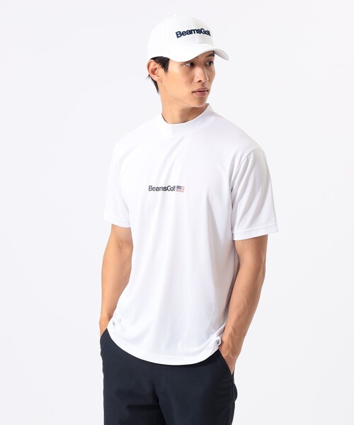 BEAMS GOLF(ビームスゴルフ)の「ORANGE LABEL / フロントロゴ モックネックシャツ(吸水速乾・UVカット)(Tシャツ/カットソー・メンズ・オリーブ/ホワイト/ネイビー・SMALL/X-LARGE/MEDIUM/LARGE)」の2枚目の写真