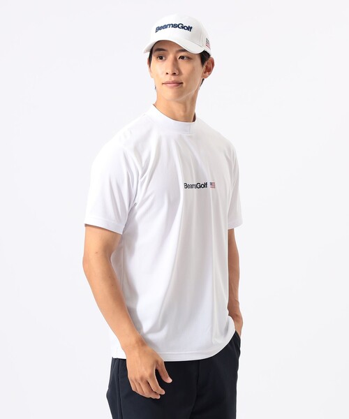 BEAMS GOLF(ビームスゴルフ)の「ORANGE LABEL / フロントロゴ モックネックシャツ(吸水速乾・UVカット)(Tシャツ/カットソー・メンズ・オリーブ/ホワイト/ネイビー・SMALL/X-LARGE/MEDIUM/LARGE)」の6枚目の写真