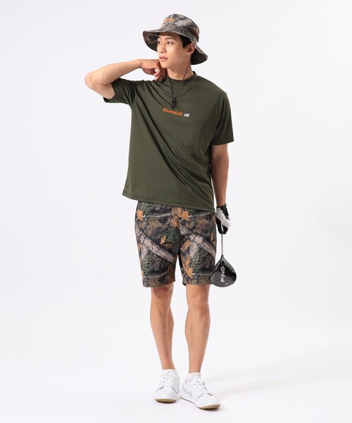 BEAMS GOLF(ビームスゴルフ)の「ORANGE LABEL / フロントロゴ モックネックシャツ(吸水速乾・UVカット)(Tシャツ/カットソー・メンズ・オリーブ/ホワイト/ネイビー・SMALL/X-LARGE/MEDIUM/LARGE)」の7枚目の写真