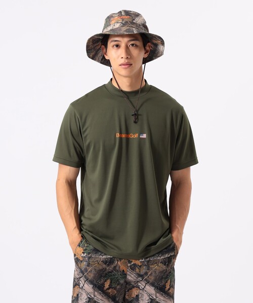 BEAMS GOLF(ビームスゴルフ)の「ORANGE LABEL / フロントロゴ モックネックシャツ(吸水速乾・UVカット)(Tシャツ/カットソー・メンズ・オリーブ/ホワイト/ネイビー・SMALL/X-LARGE/MEDIUM/LARGE)」の8枚目の写真