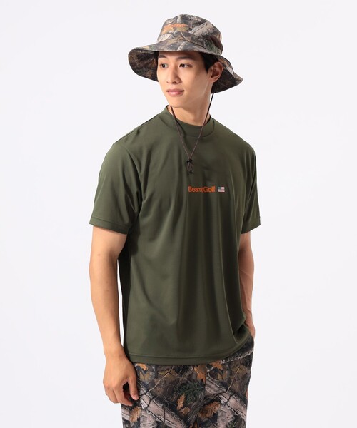 BEAMS GOLF(ビームスゴルフ)の「ORANGE LABEL / フロントロゴ モックネックシャツ(吸水速乾・UVカット)(Tシャツ/カットソー・メンズ・オリーブ/ホワイト/ネイビー・SMALL/X-LARGE/MEDIUM/LARGE)」の9枚目の写真