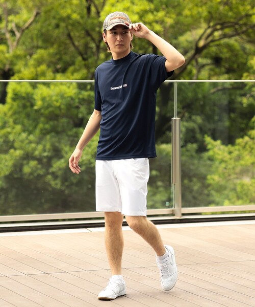 BEAMS GOLF(ビームスゴルフ)の「ORANGE LABEL / フロントロゴ モックネックシャツ(吸水速乾・UVカット)(Tシャツ/カットソー・メンズ・オリーブ/ホワイト/ネイビー・SMALL/X-LARGE/MEDIUM/LARGE)」の14枚目の写真