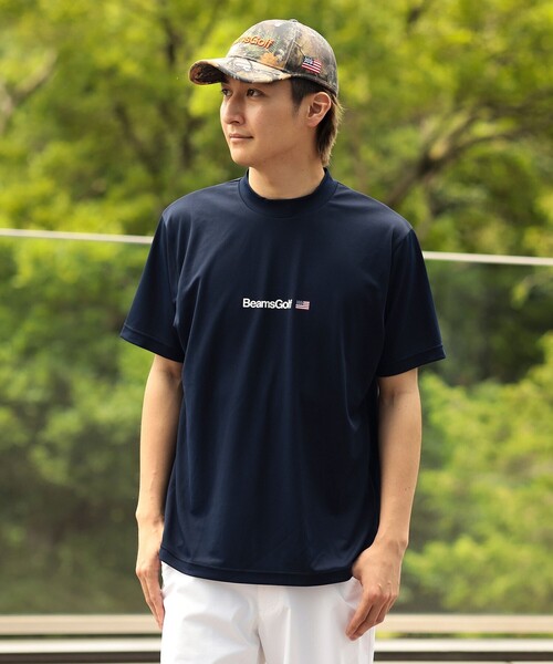BEAMS GOLF(ビームスゴルフ)の「ORANGE LABEL / フロントロゴ モックネックシャツ(吸水速乾・UVカット)(Tシャツ/カットソー・メンズ・オリーブ/ホワイト/ネイビー・SMALL/X-LARGE/MEDIUM/LARGE)」の15枚目の写真