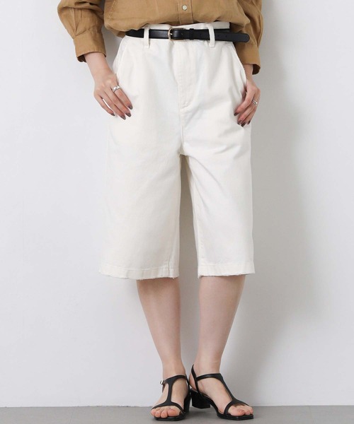 Le Minor(ルミノア)の「ルミノアデニムハーフパンツ(デニムパンツ・レディース・ブラック/ホワイト・25)」の7枚目の写真